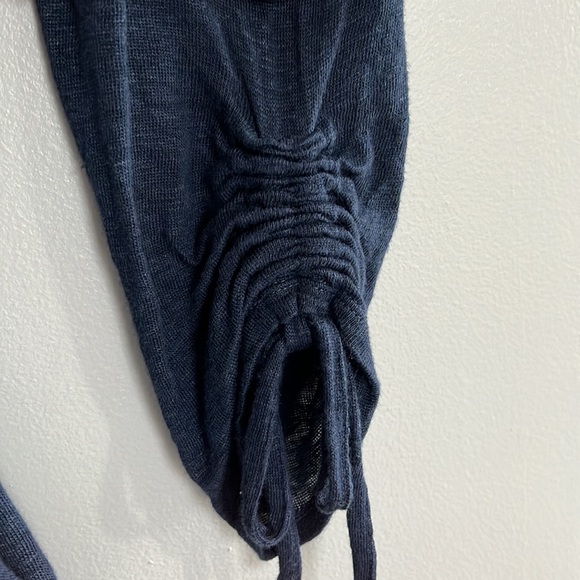 JJill Love Linen open front Navy Cardigan - Picture 3 of 6